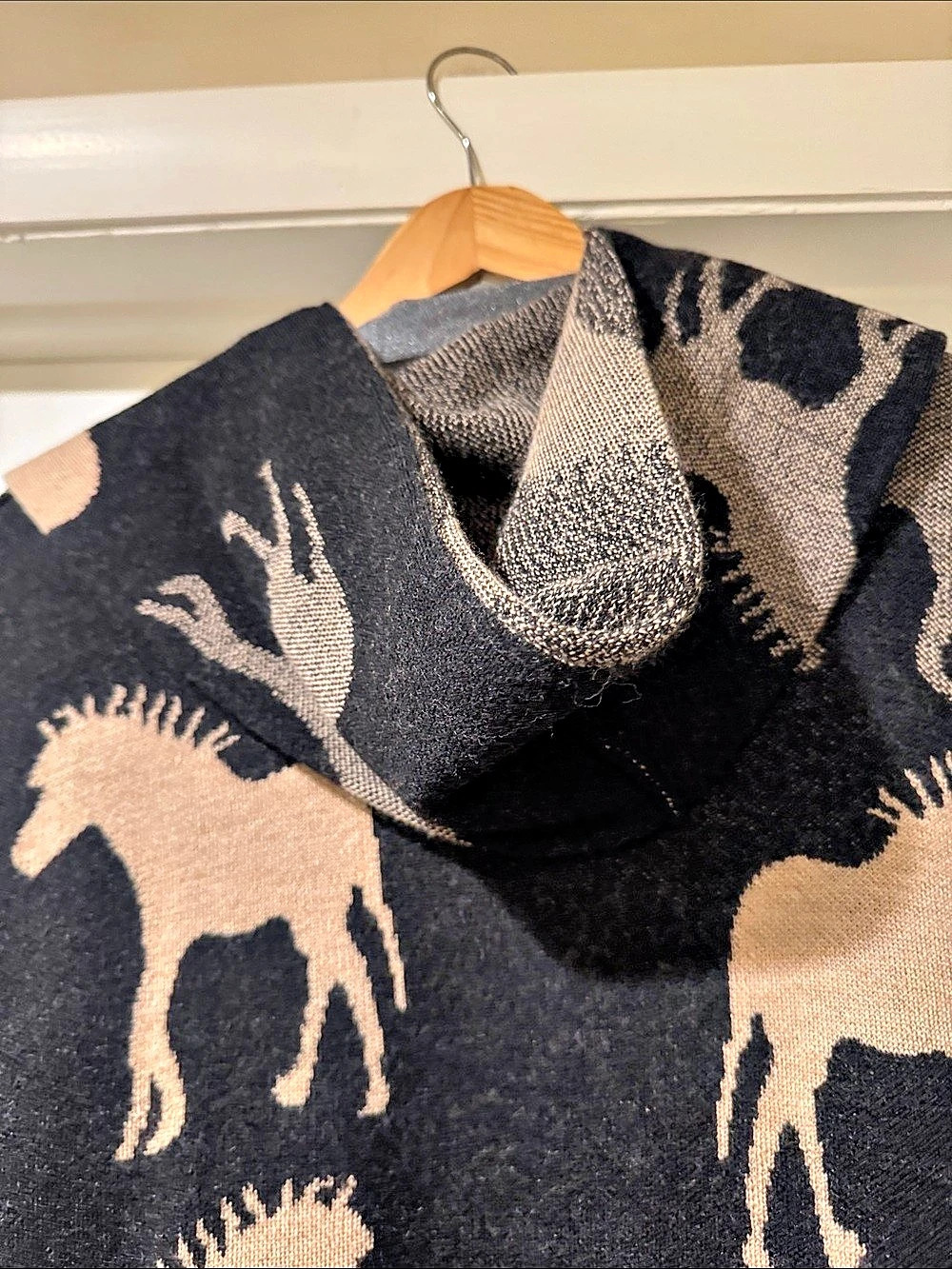Anthropologie’s Maeve Horse Pattern Hooded Cardigan XL NWT - Picture 9 of 9